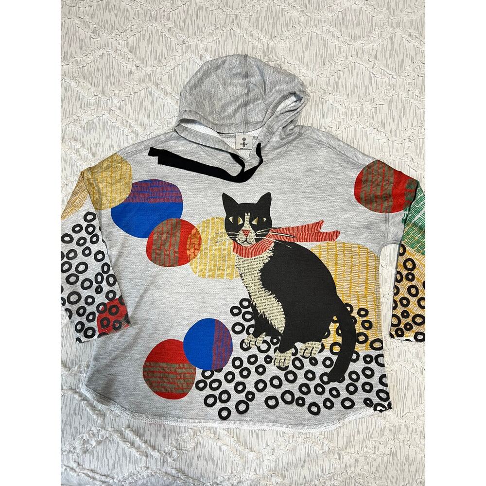 Inosh Winter Cat Whiskers Hooded Women’s Lightweight sweatshirt, top Size Large